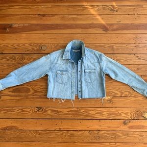 All Saints small cropped denim shirt